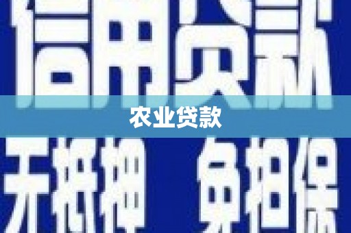 义马农业贷款