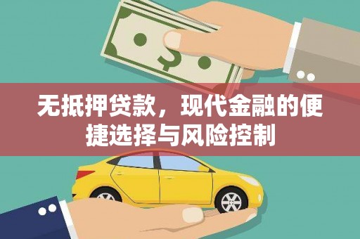 秀山无抵押贷款，现代金融的便捷选择与风险控制