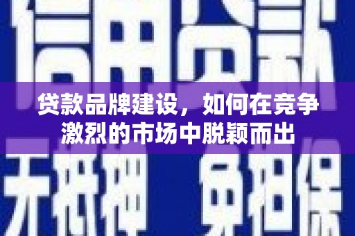 海原贷款品牌建设，如何在竞争激烈的市场中脱颖而出