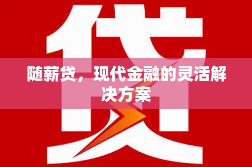 玛曲随薪贷，现代金融的灵活解决方案