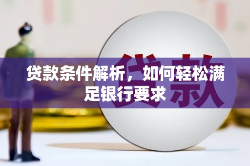 龙游贷款条件解析，如何轻松满足银行要求