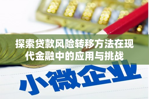 苍南探索贷款风险转移方法在现代金融中的应用与挑战