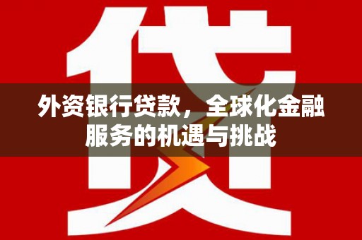 广汉外资银行贷款，全球化金融服务的机遇与挑战