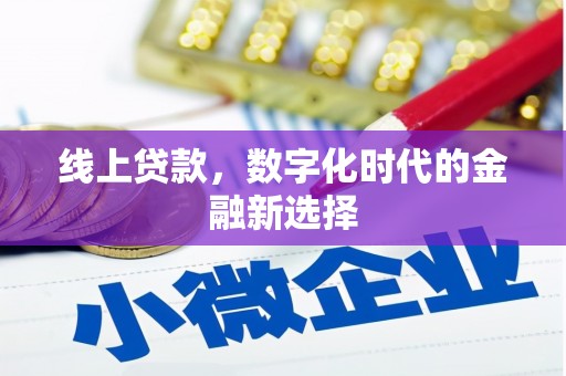 玄武线上贷款，数字化时代的金融新选择