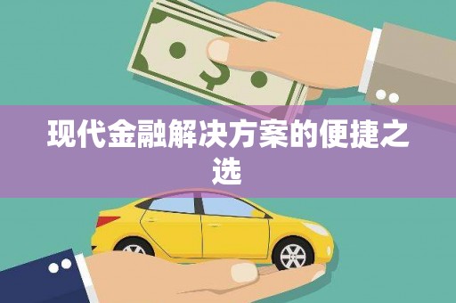 泸水现代金融解决方案的便捷之选